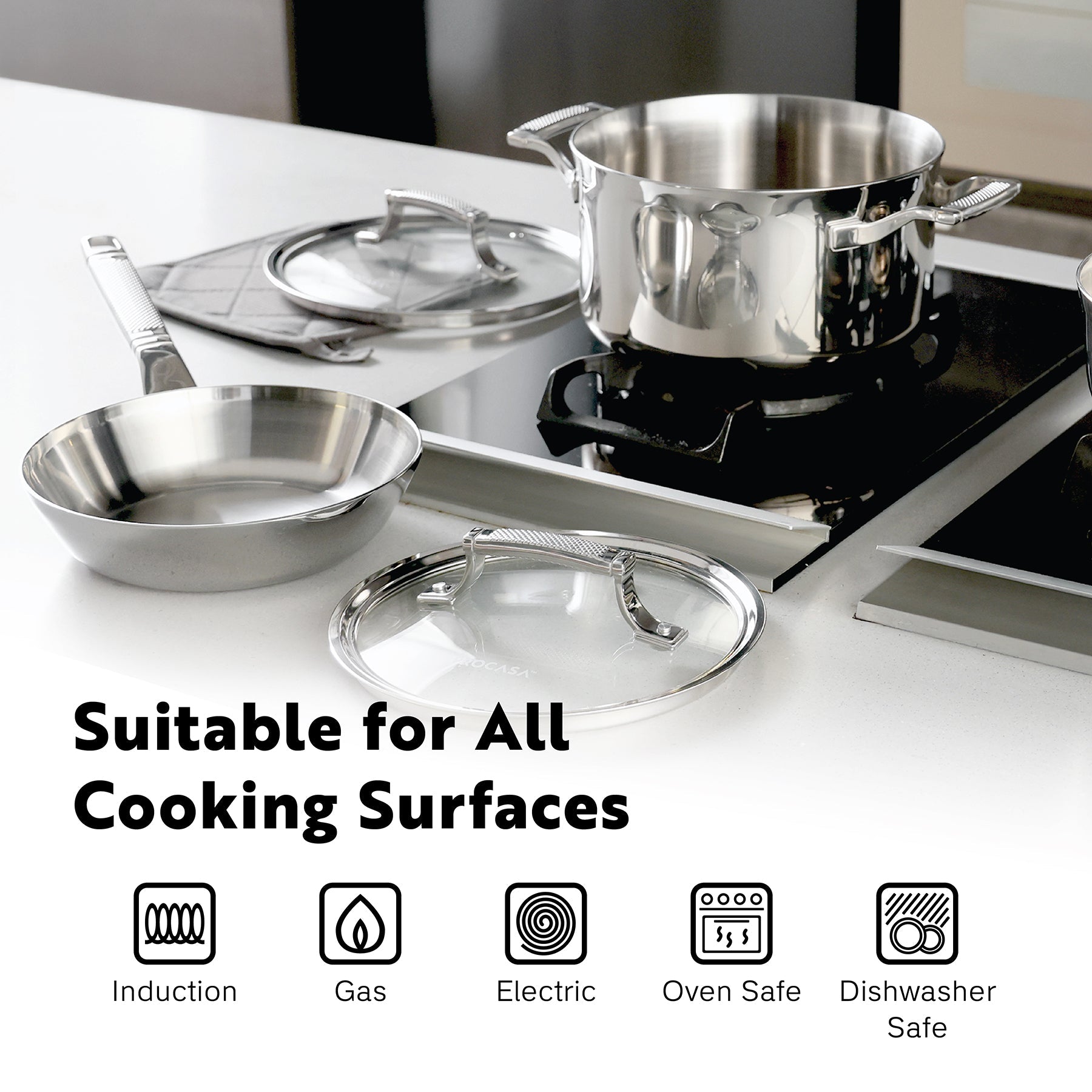 Tri-ply Stainless Steel Cookware