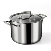 Tri-Ply Stainless Steel 
8-Quart Stockpot with Glass Lid