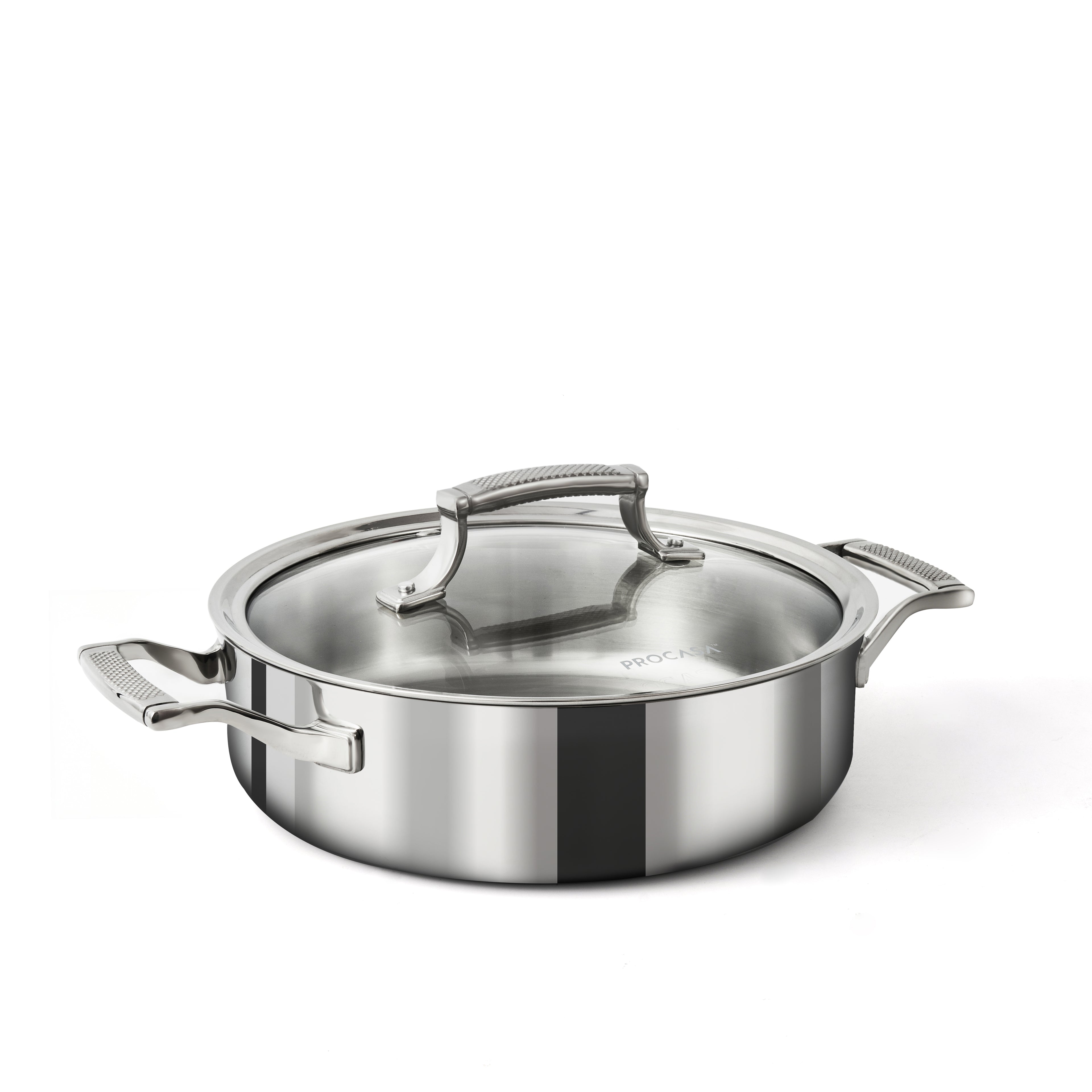 Tri-Ply Stainless Steel 
3-Quart Sauté Pan with Glass Lid