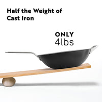 Tri-Ply Carbon Steel 
13-Inch Wok with Helper Handle