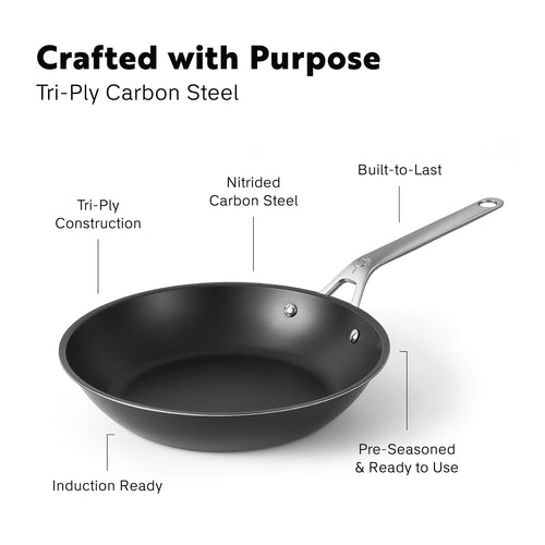Tri-Ply Carbon Steel 
12-Inch Frying Pan
