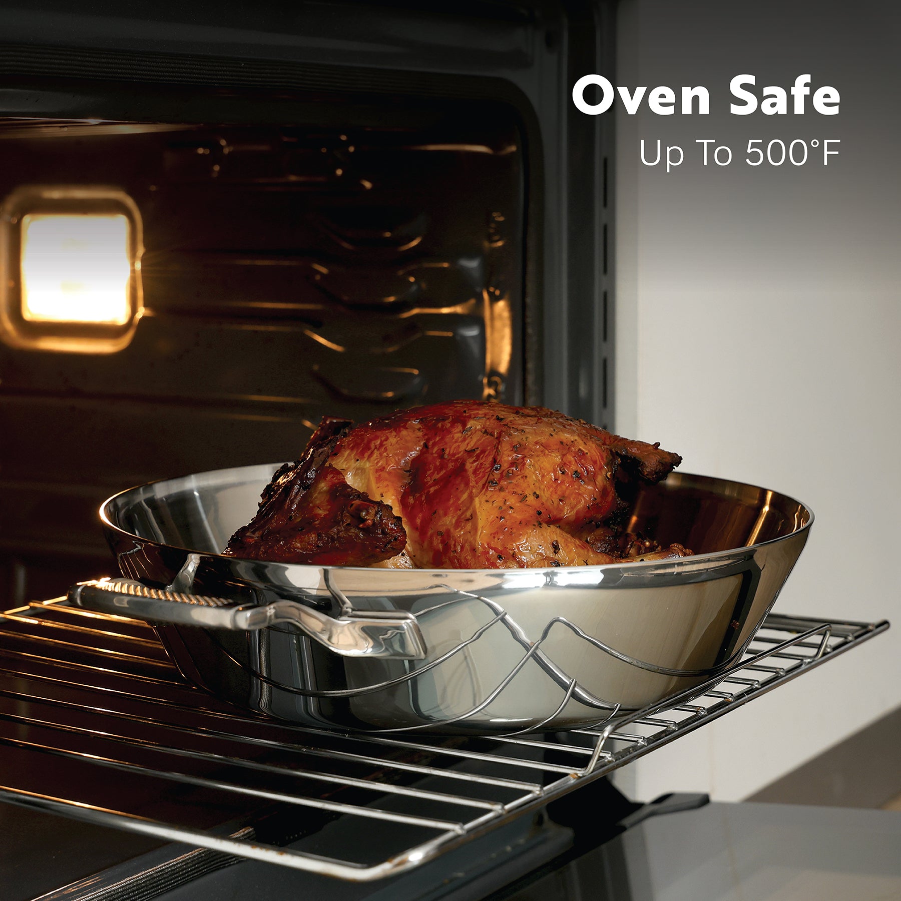 Tri-Ply Stainless Steel 
3-Quart Sauté Pan with Glass Lid