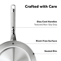 Tri-Ply Stainless Steel 
8-Inch Frying Pan