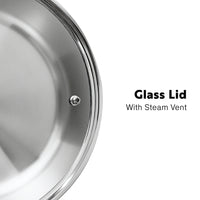 Tri-Ply Stainless Steel 
8-Quart Stockpot with Glass Lid